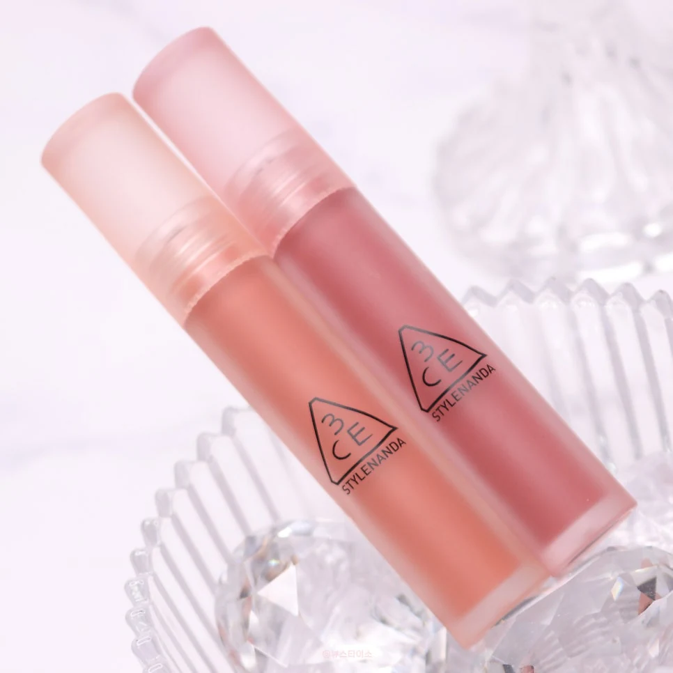 Two tubes of 3CE Blur Water Tint, Warmth and Night Talk