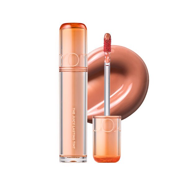 rom&nd The Juicy Lasting Tint Pomelo Skin product packaging and applicator