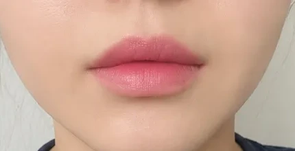 Peripera Ink Velvet 08 blended thinly from the center of the lips