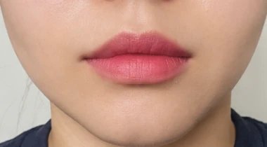 Two coats of Peripera Ink Velvet 08 on the same reviewer’s lips